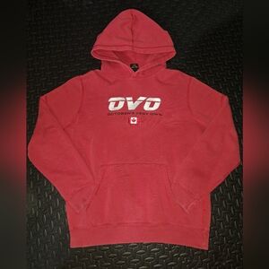 Drakes Octobers Very Own Ovo × Canadian Flag Pull Over Hoodie Sweater